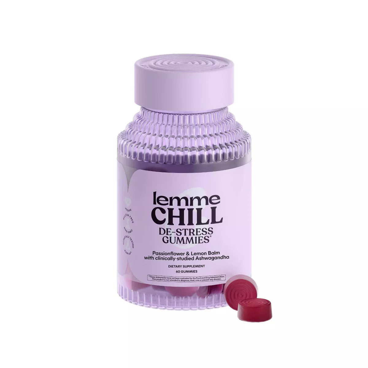 Lemme - Chill De-Stress Ashwagandha Vegan Gummies | Gomitas Veganas para Reducir el Estrés