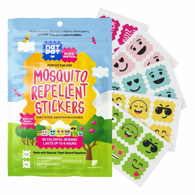 Buzz Patch Mosquito Repellant Stickers for Kids (60 Pack)