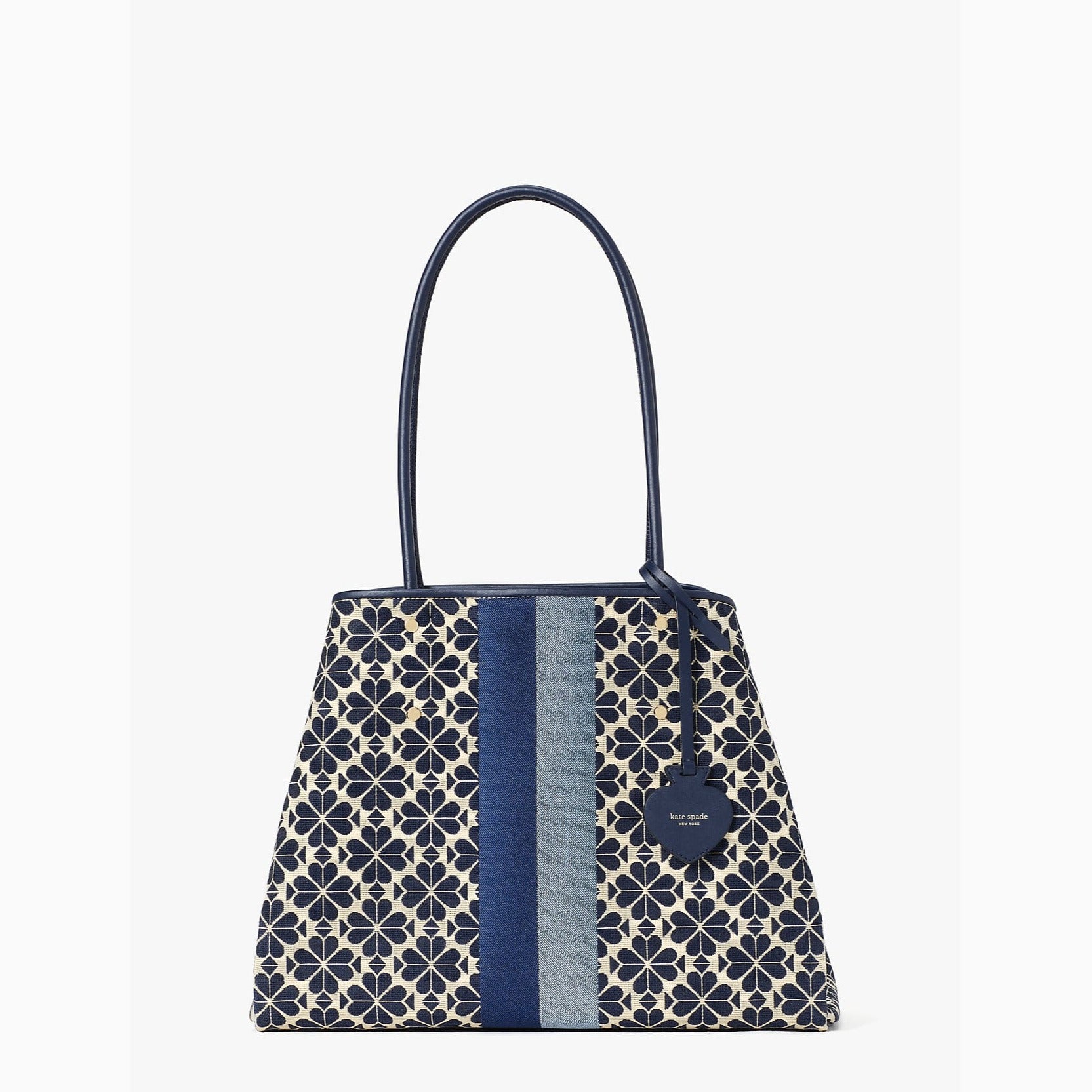 Kate Spade - Spade Flower Jacquard Stripe Everything Large Tote | Bolsa Tote de Dama