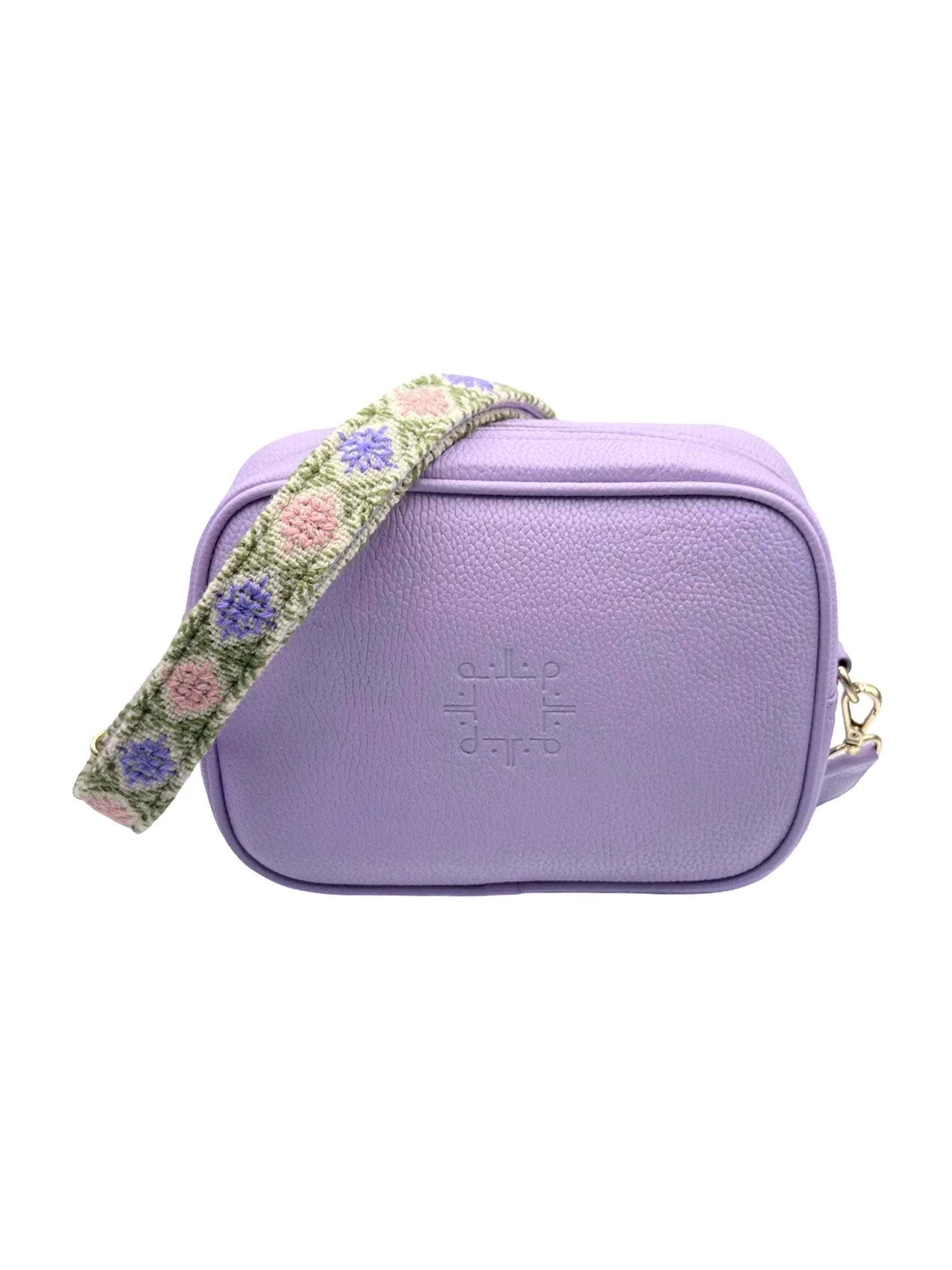Bolso Bandolera Ramona de Piel – LILA + CRUDO