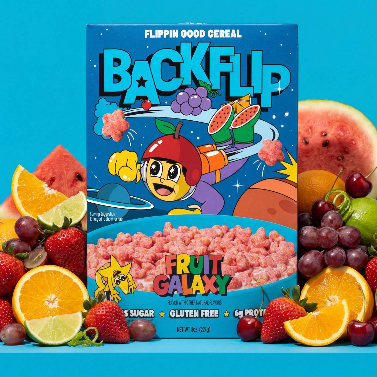Backflip Fruit Galaxy Breakfast Cereal 8 oz imagen promocional