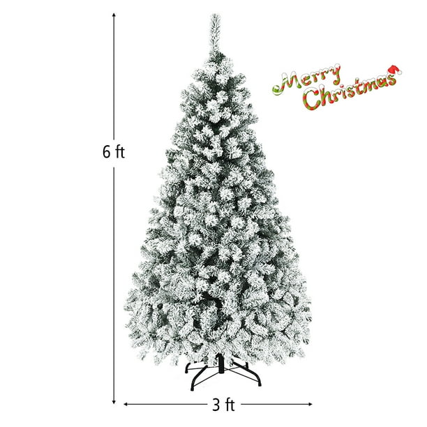 Árbol de Navidad Premium Snow 9" ft pies (2.74 metros) Preiluminado