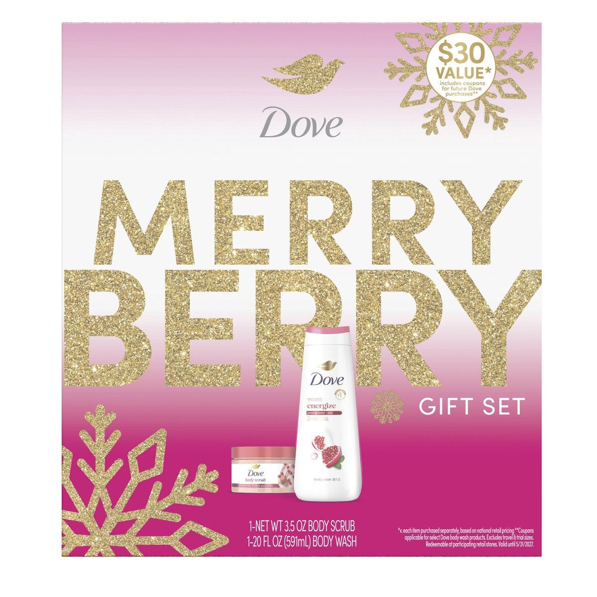 Dove Merry Berry Gift Set de 2 piezas, foto 1, edición limitada navideña