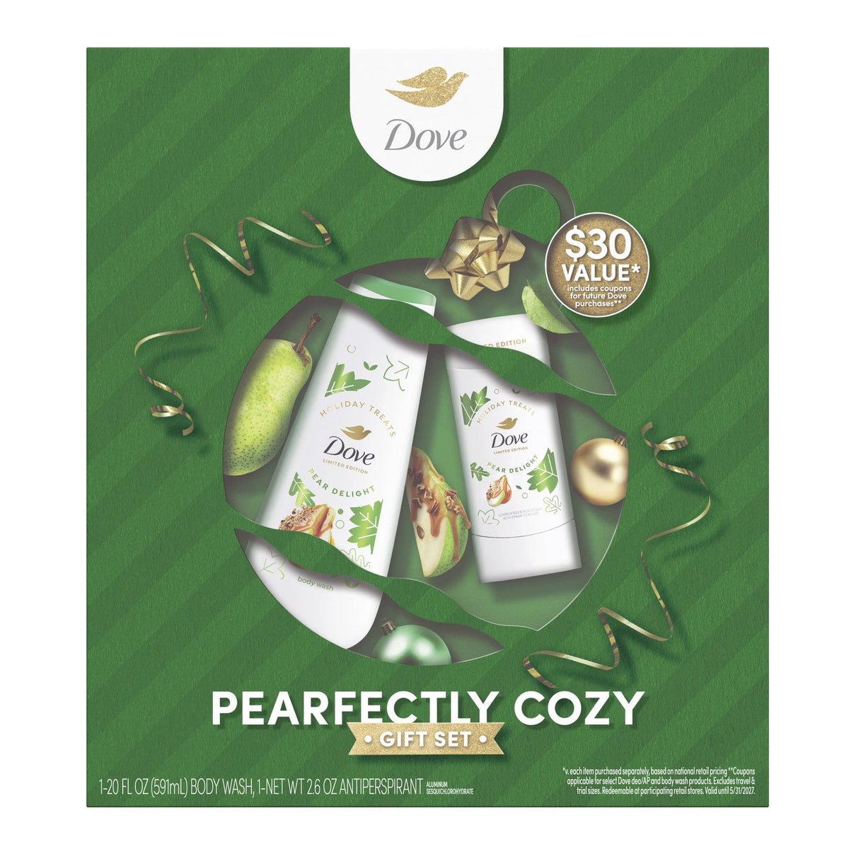Dove Pearfectly Cozy Gift Set de 2 piezas, foto 1, edición limitada navideña
