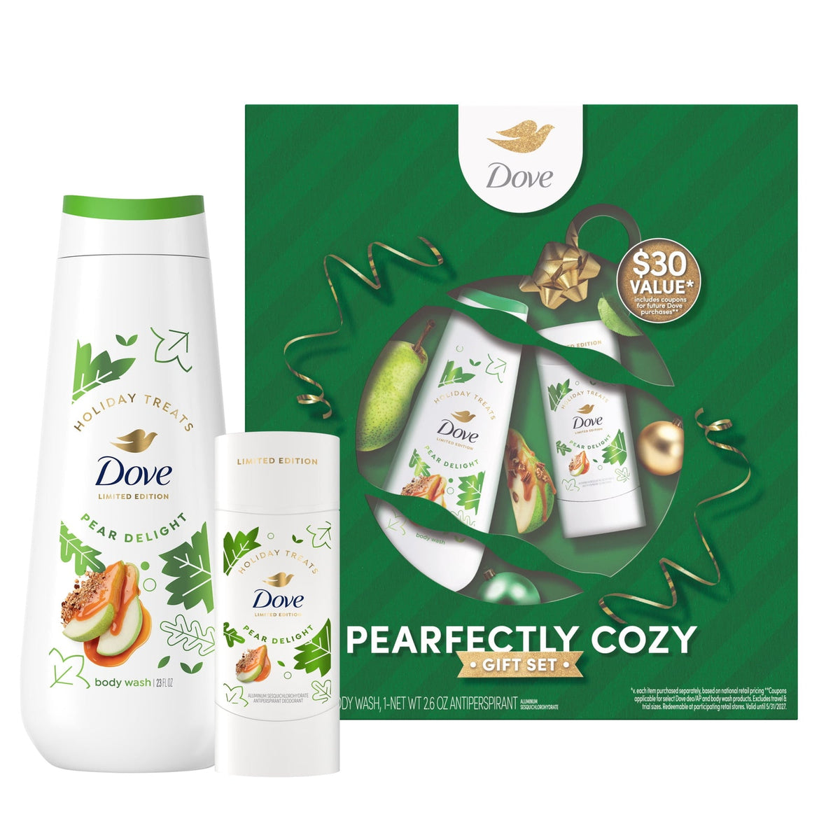 Dove Pearfectly Cozy Gift Set, fotografía 2 de 9 del set navideño