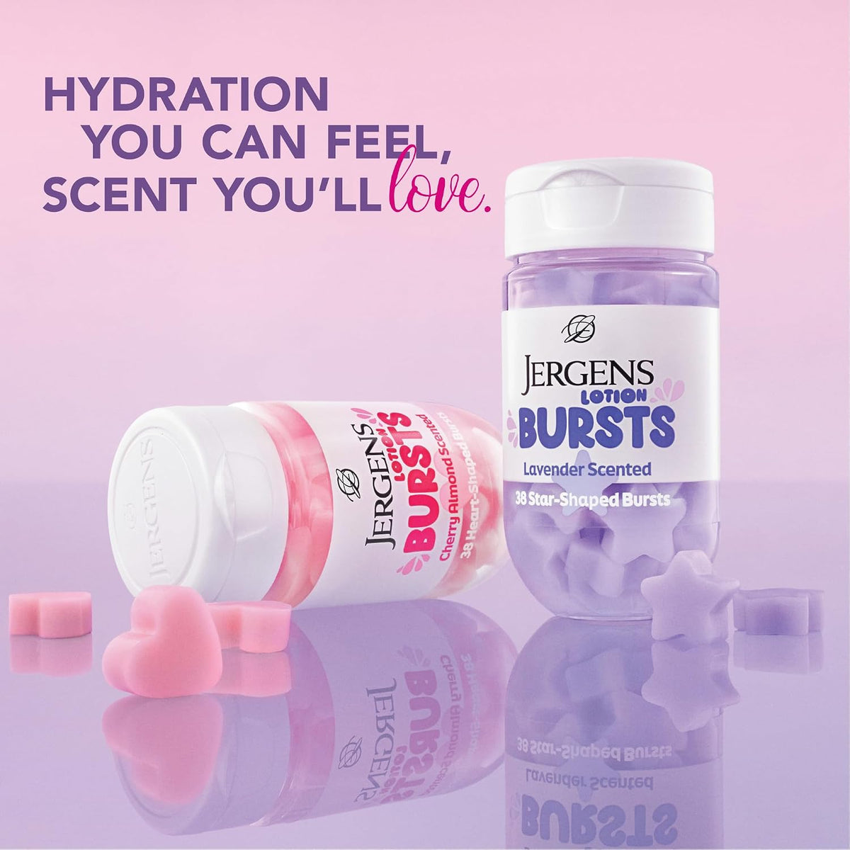 Jergens Lavender Lotion Bursts loción corporal para regalar y disfrutar en cápsulas individuales