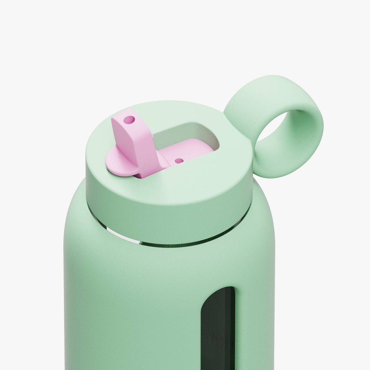 Botella infantil de vidrio borosilicato Bink Sea Glass con diseño compacto #color_BINK Sea Glass