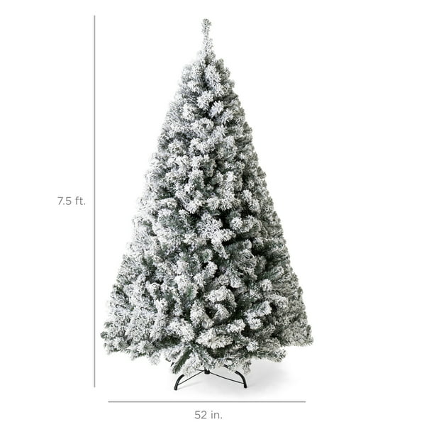 Árbol de Pino Navideño Preiluminado con Luces y Ramas de Nieve