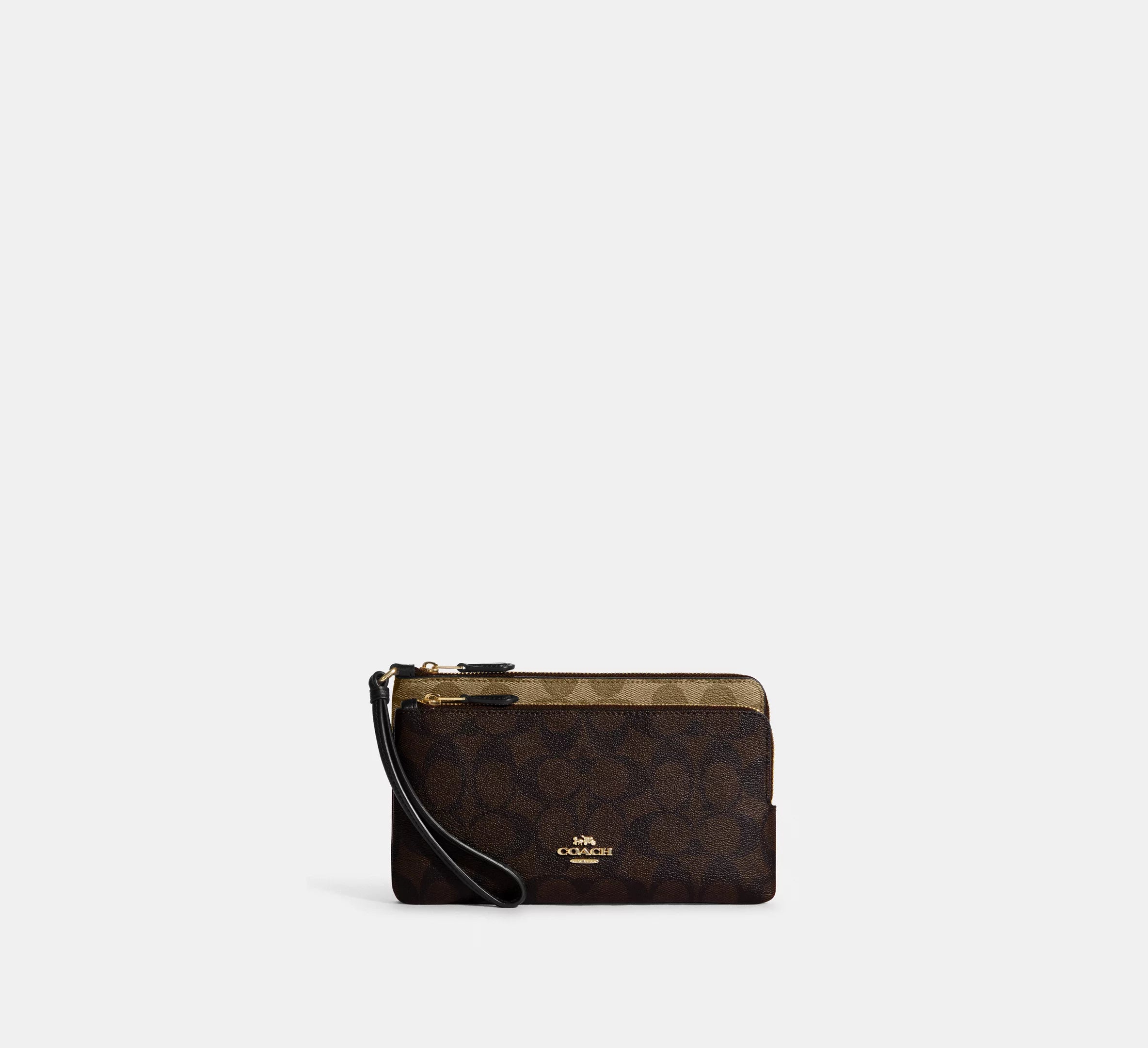 Coach Outlet - Double Zip Wallet In Blocked Signature Canvas | Cartera para Dama