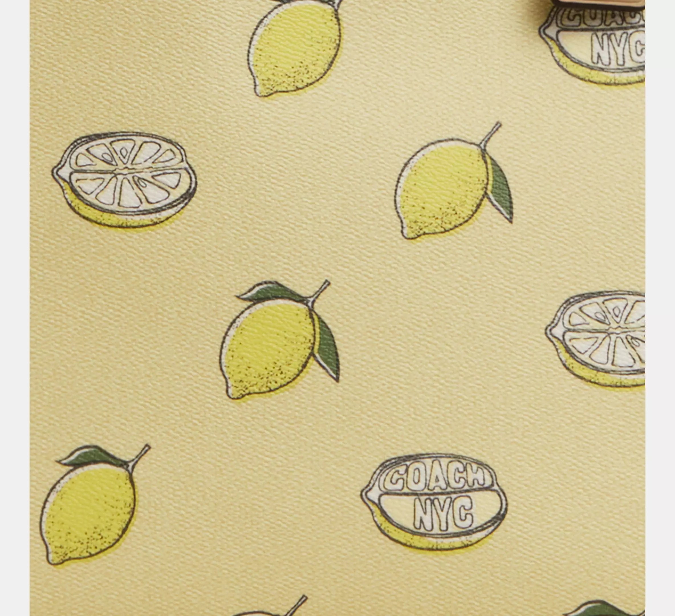 City Tote Bag With Lemon Print