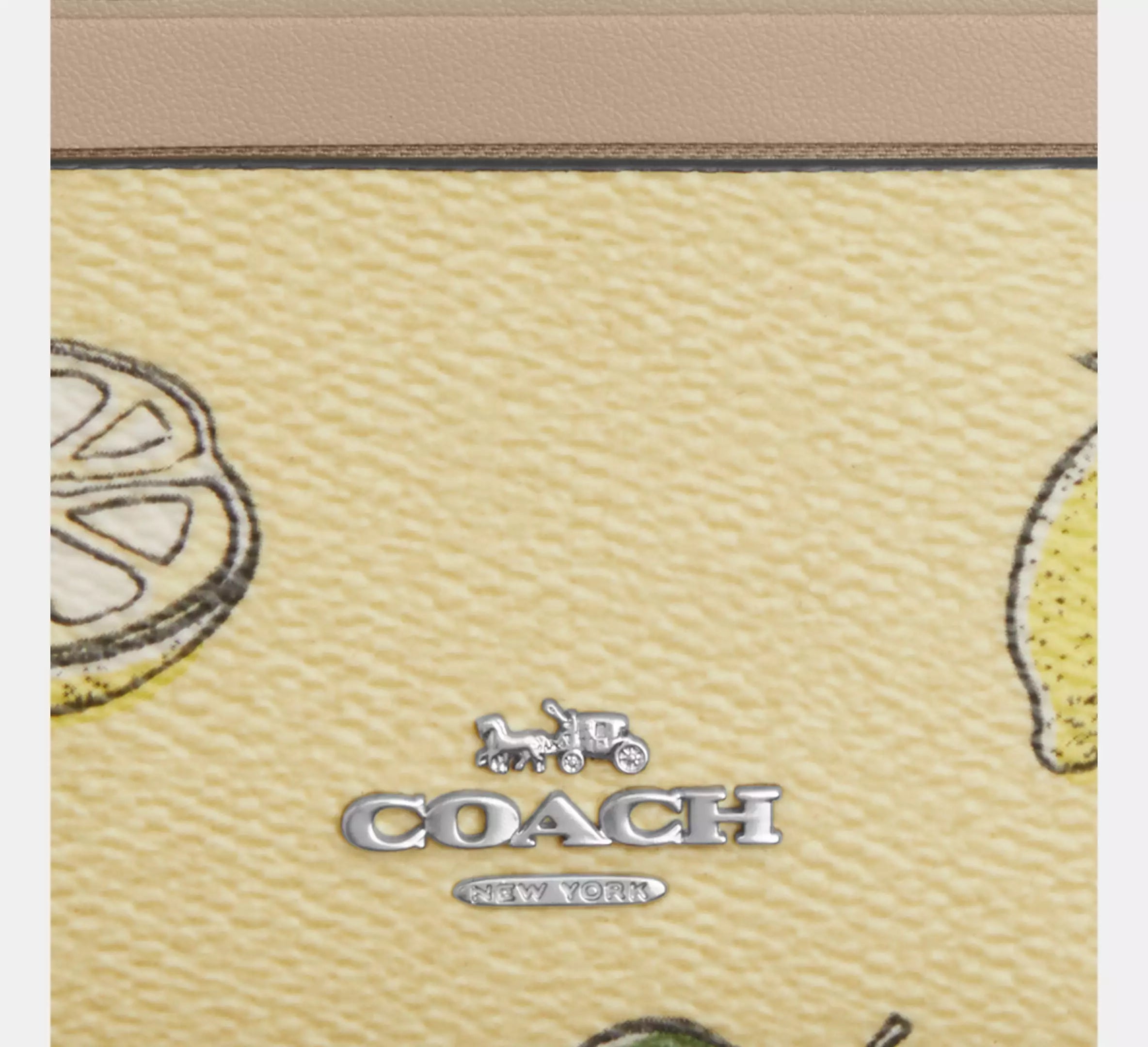 Mini Skinny Id Case With Lemon Print