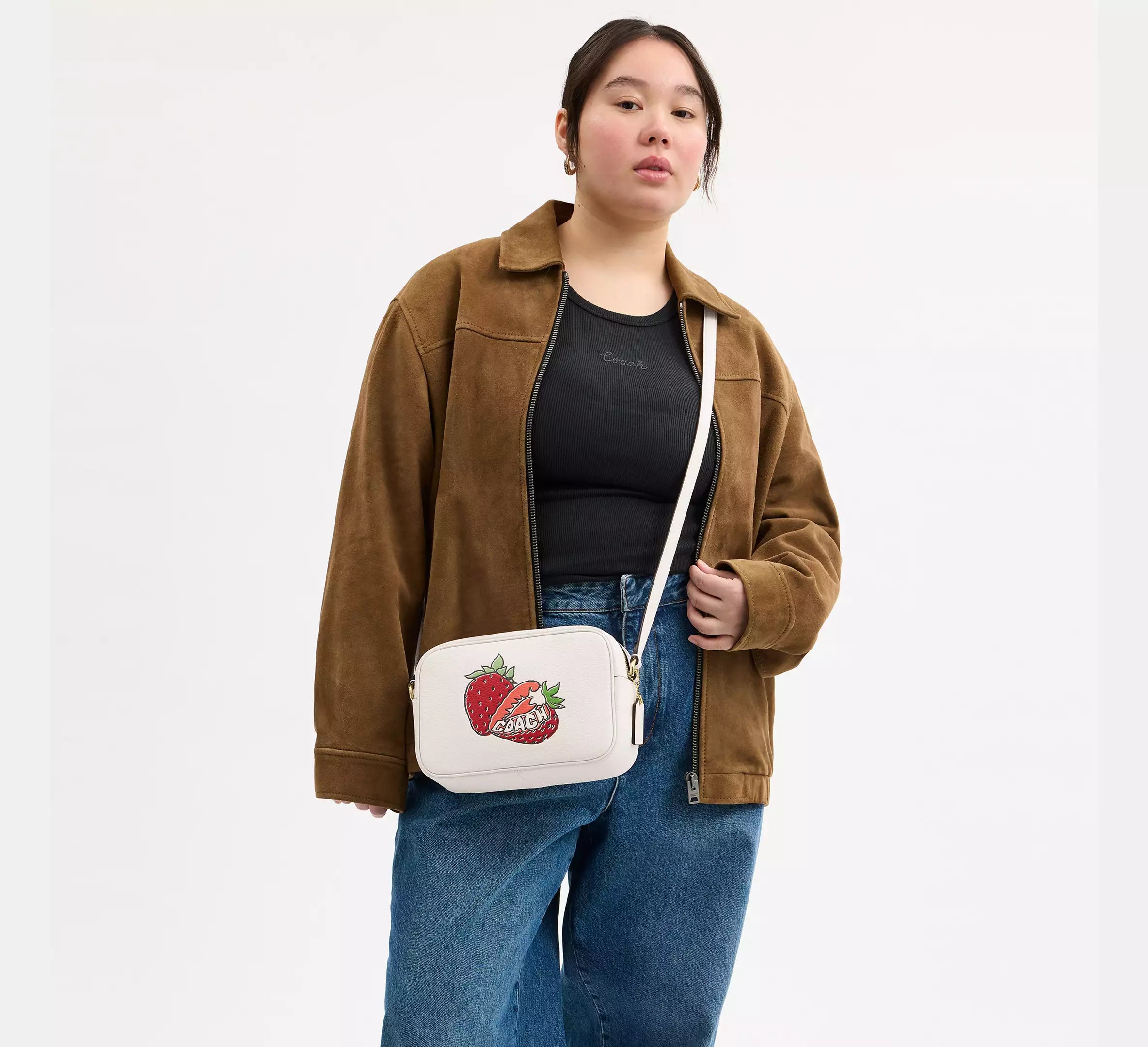 Jamie Camera Bag With Strawberry Graphic