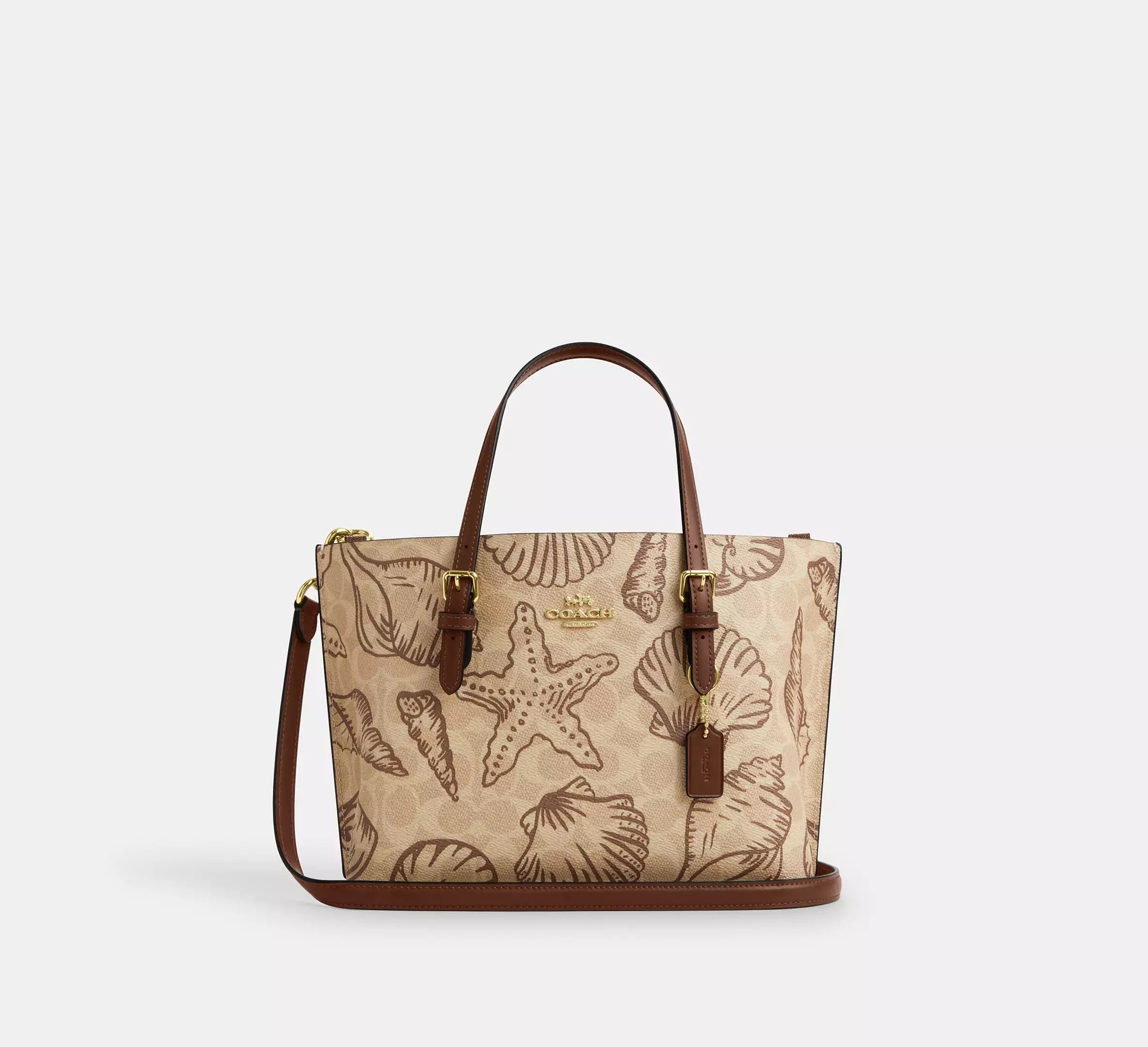 Coach - Mollie Tote Bag 25 Shell Print | Bolsa tote mediana canvas con estampado de conchas