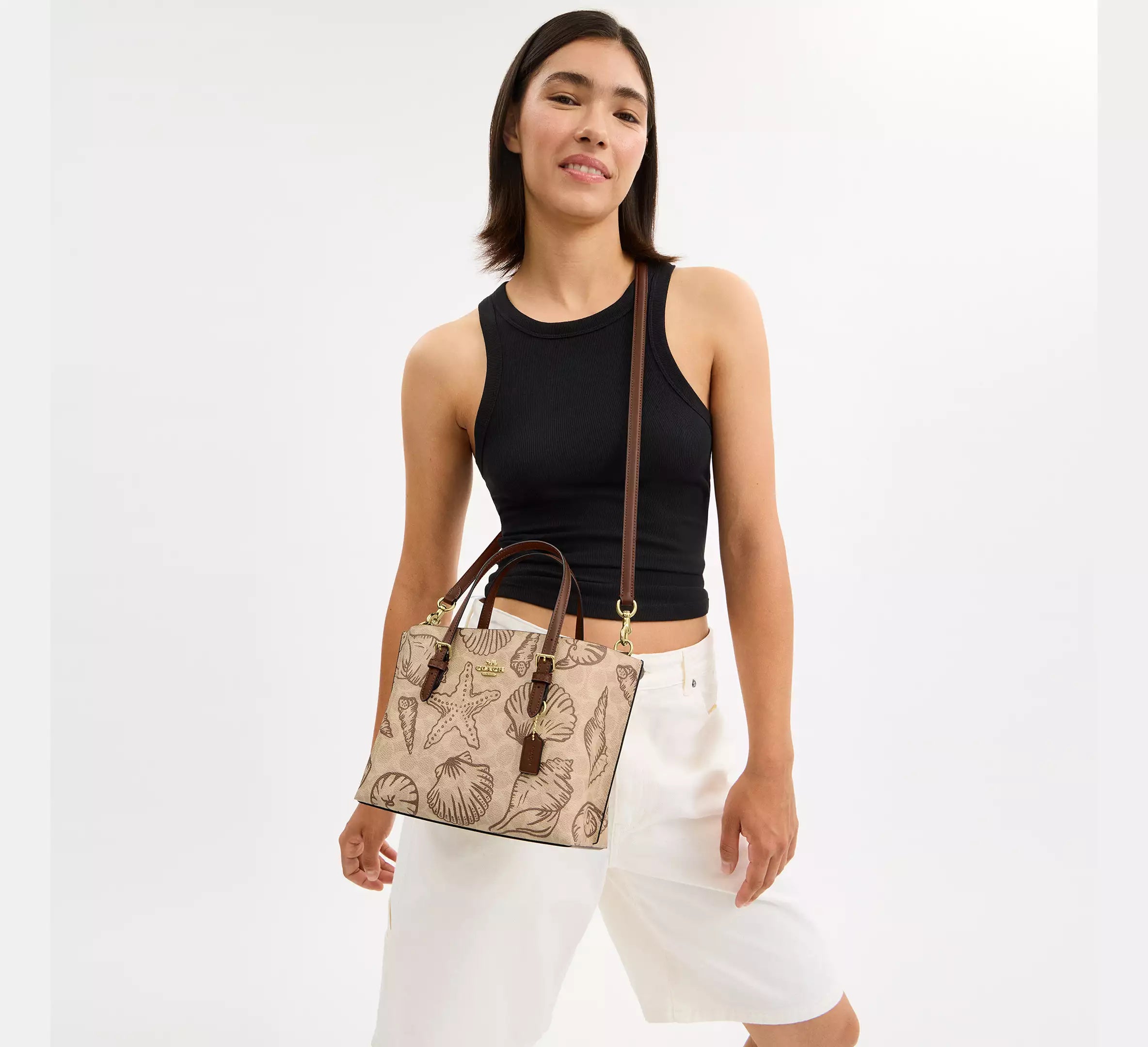Mollie Tote Bag 25 In Signature Canvas With Shell Print