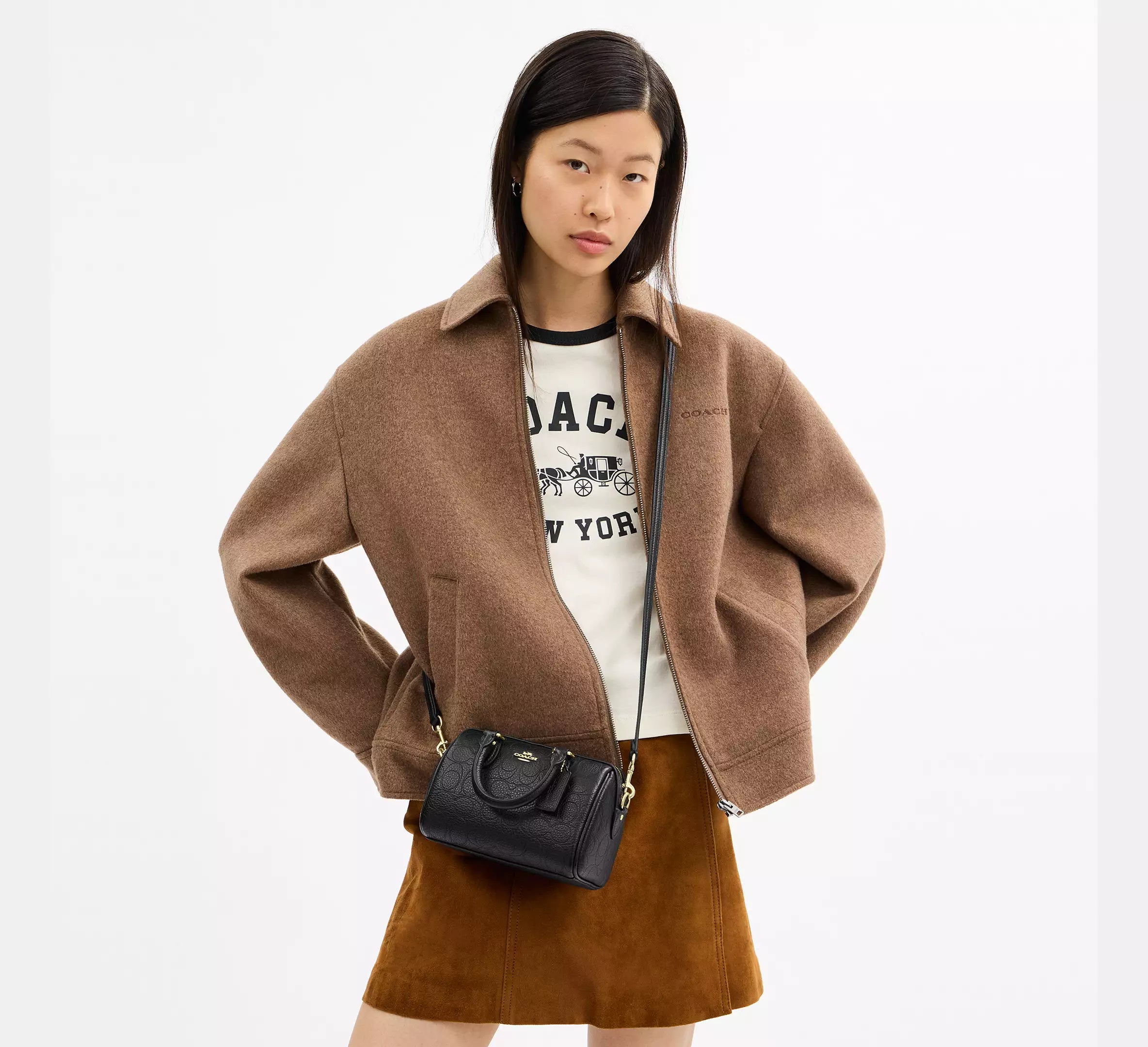 Mini Rowan Crossbody Bag In Signature Leather