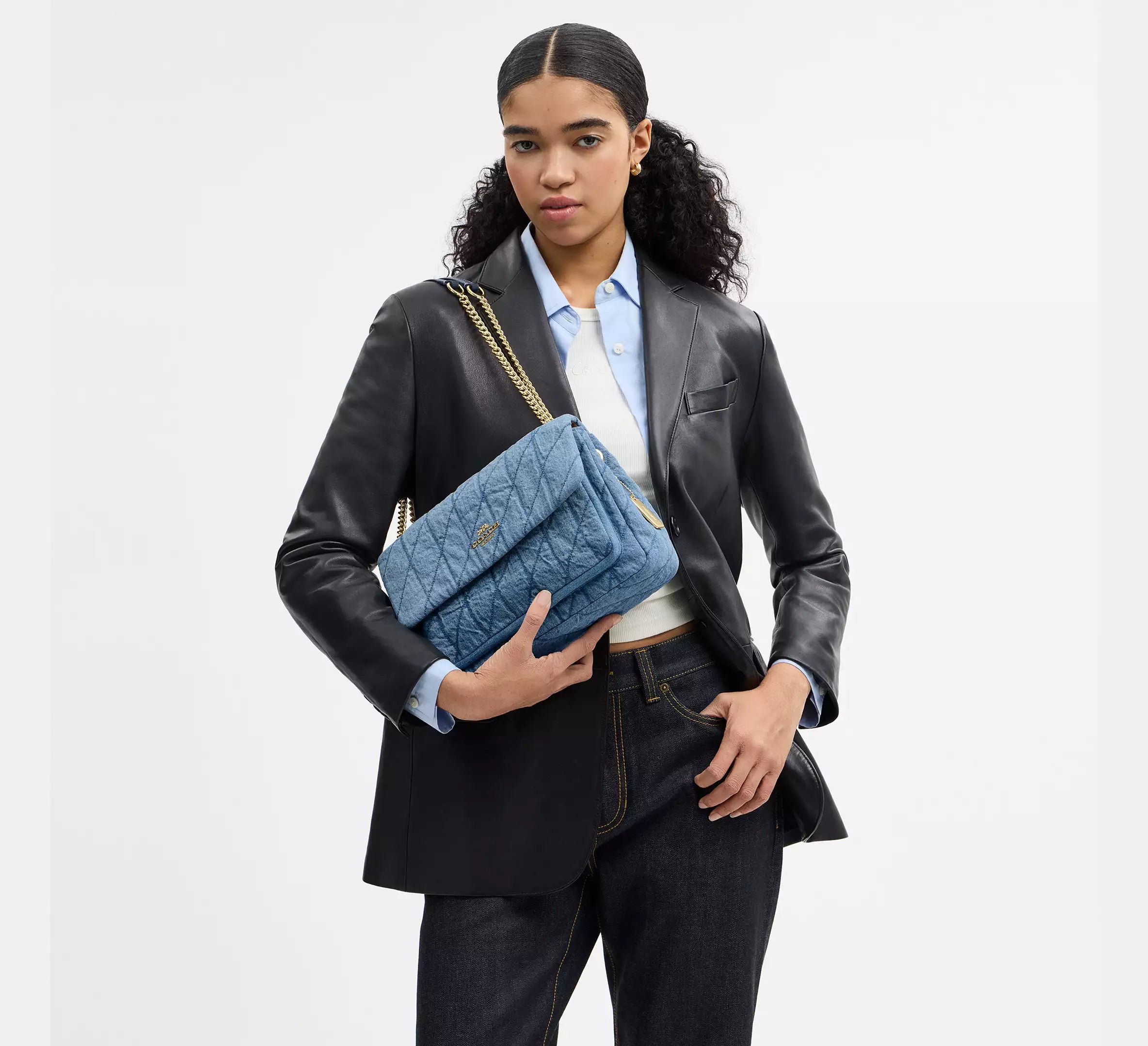 Elodie Crossbody Bag In Regenerative Cotton With Quilting