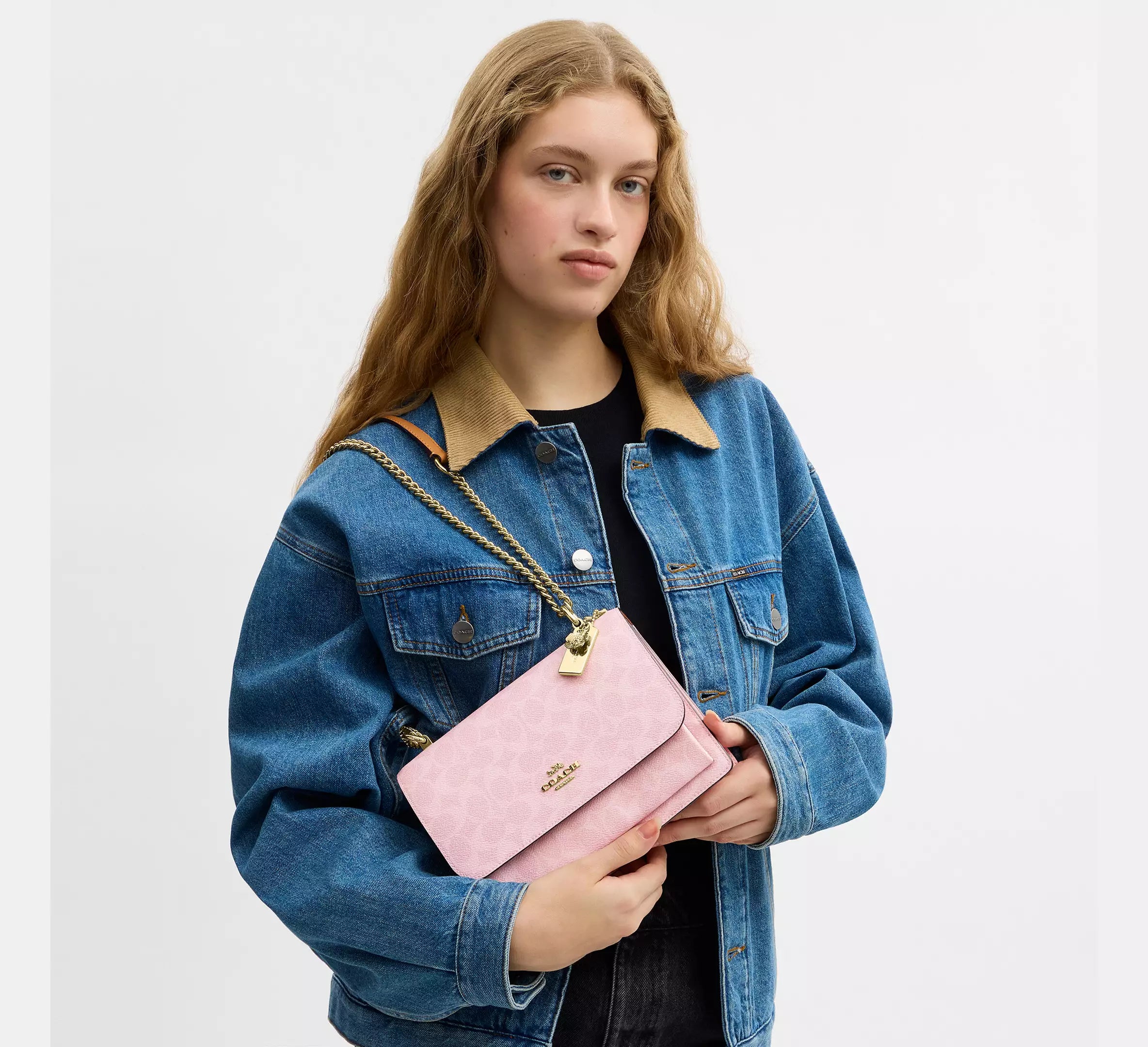 Klare Crossbody Bag In Signature Canvas With Charms