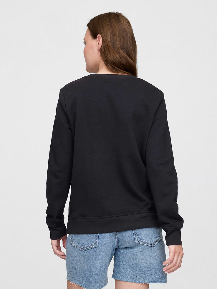 Sudadera GAP de mujer Relaxed Logo Black Moonless Night, vista 2 #color_GAP Black Moonless Night