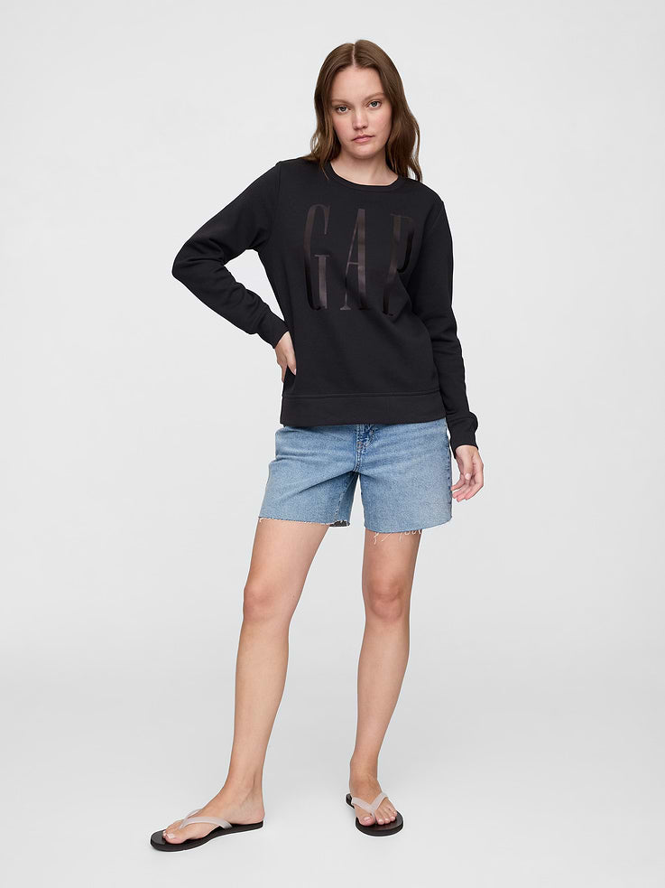 Sudadera GAP de mujer Relaxed Logo Black Moonless Night, vista 3 #color_GAP Black Moonless Night