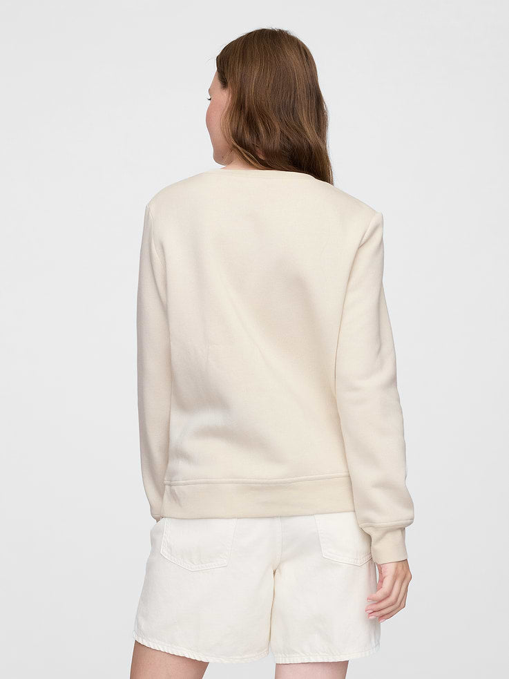 Sudadera GAP de mujer Relaxed Logo Tan Chino, vista 2 #color_GAP Tan Chino