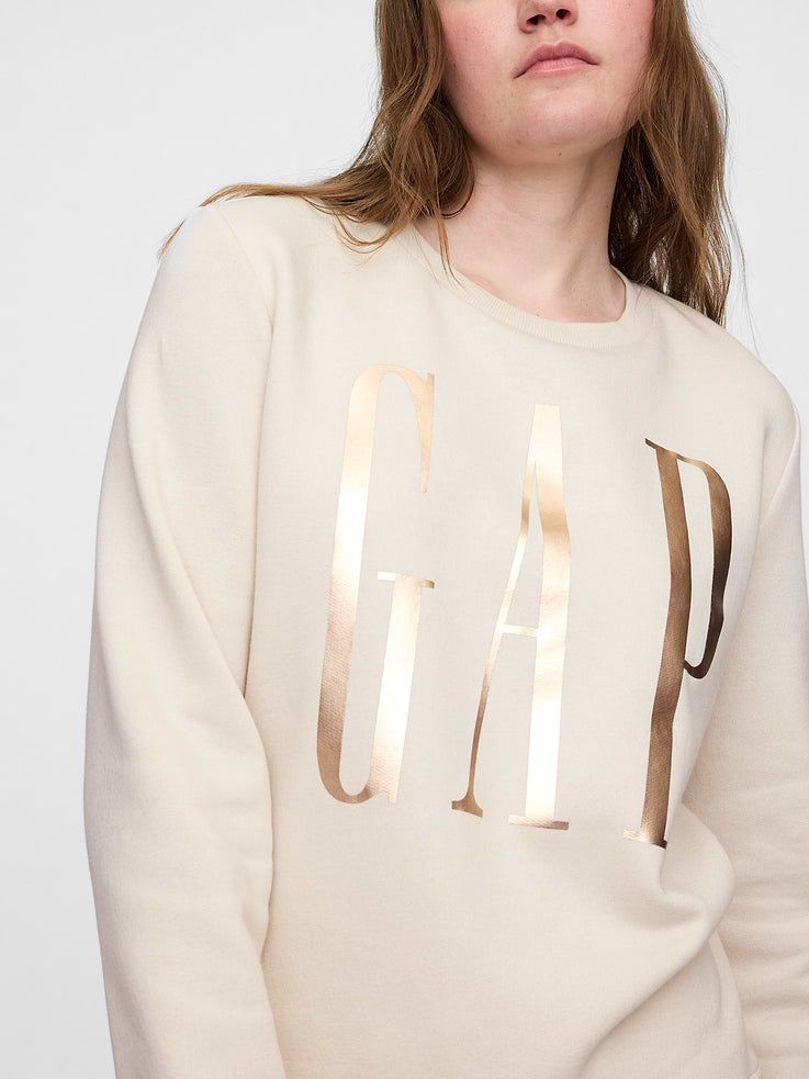 Sudadera GAP de mujer Relaxed Logo Tan Chino, vista 4 #color_GAP Tan Chino