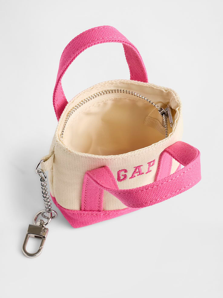 Gap Logo Tote Bag Charm Standout Pink detalle #color_GAP Standout Pink