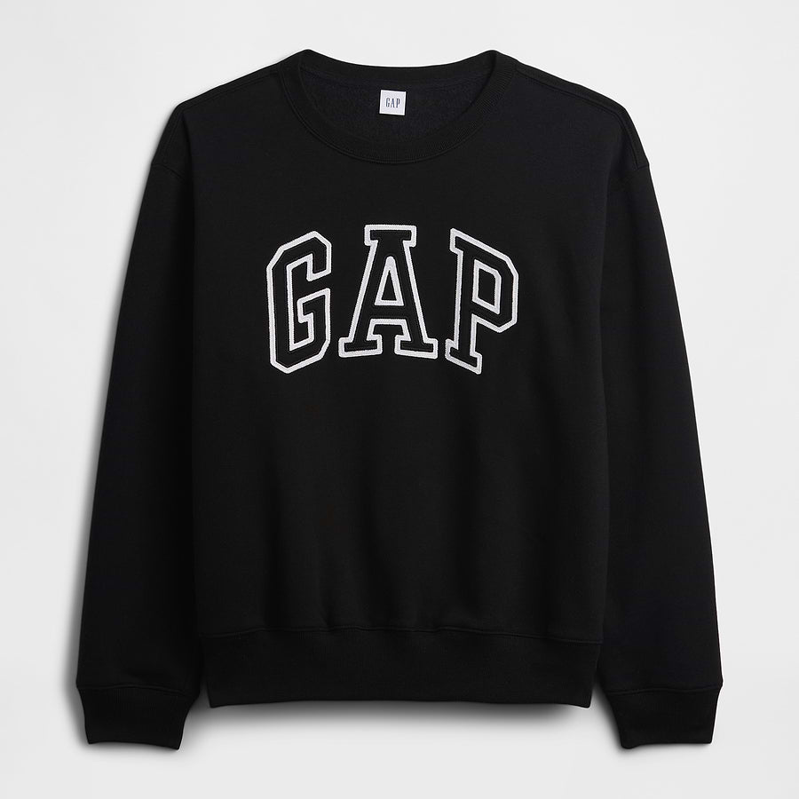 Sudadera GAP Black extendida, vista frontal #color_GAP Black