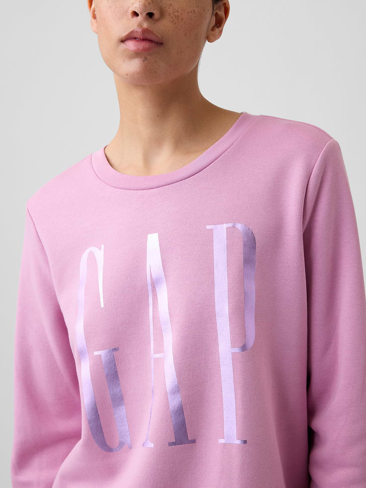 Sudadera GAP de mujer Relaxed Logo Perfect Lilac, vista 4 #color_GAP Perfect Lilac