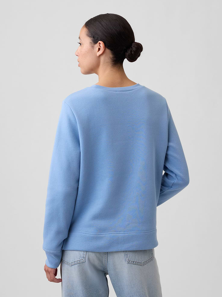 Sudadera GAP de mujer Relaxed Logo Blue Suede, vista 2 #color_GAP Blue Suede