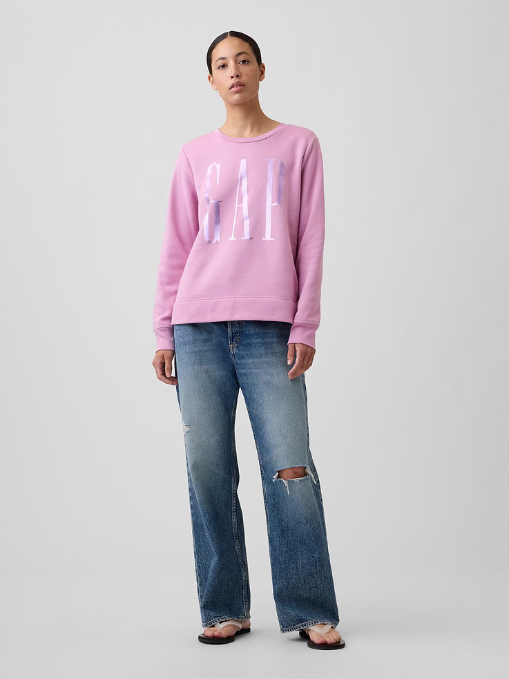 Sudadera GAP de mujer Relaxed Logo Perfect Lilac, vista 3 #color_GAP Perfect Lilac