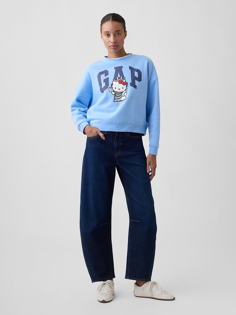 Oversized Wedge Crewneck Sweatshirt
