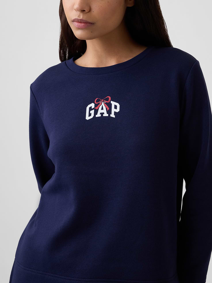 Sudadera GAP de mujer Relaxed Logo Navy Bows, vista 4 #color_GAP Navy Bows