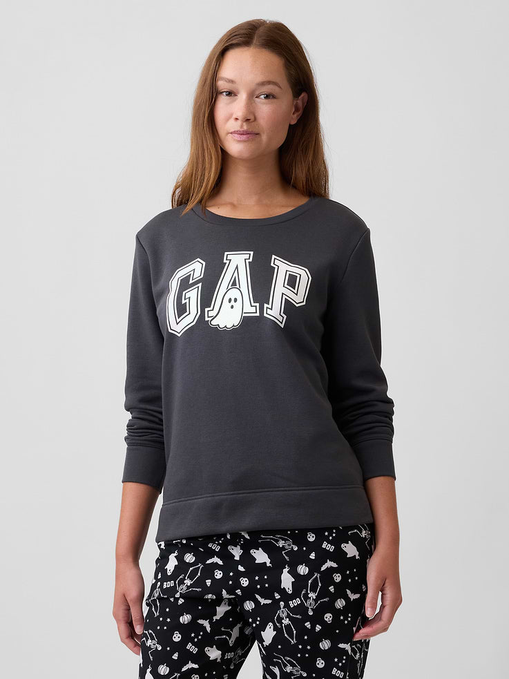 Sudadera GAP de mujer Relaxed Logo Halloween Ghost, vista 1 #color_GAP Halloween Ghost