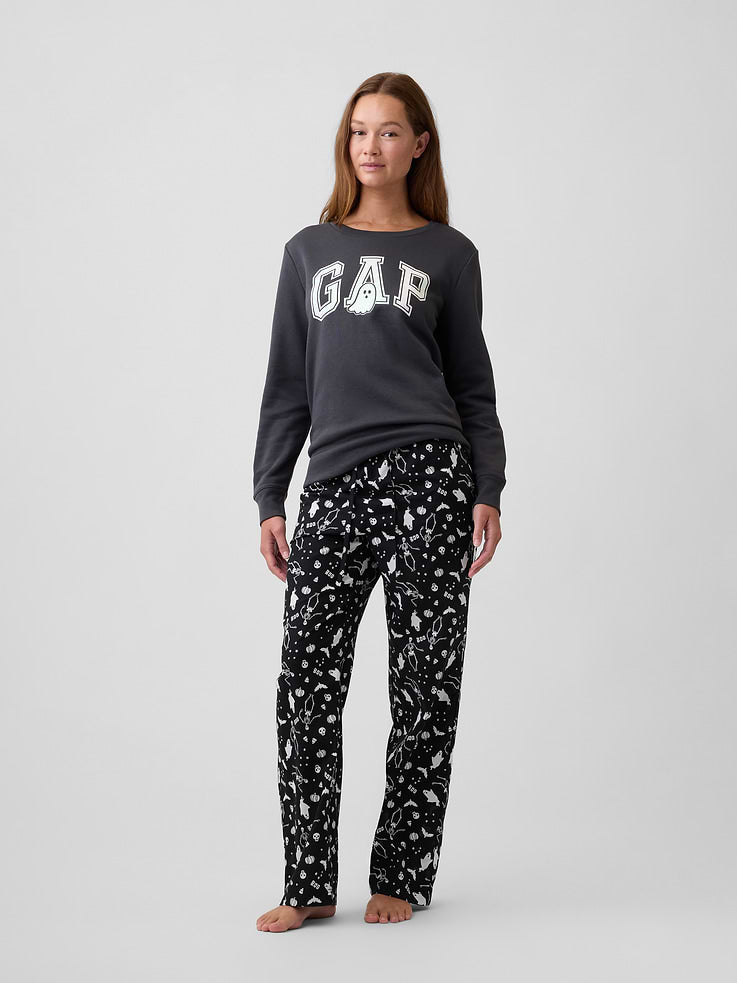 Sudadera GAP de mujer Relaxed Logo Halloween Ghost, vista 3 #color_GAP Halloween Ghost