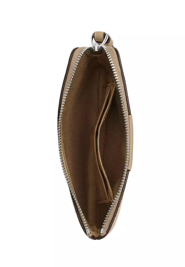 Corner Zip Wristlet In Signature Canvas With Stripe