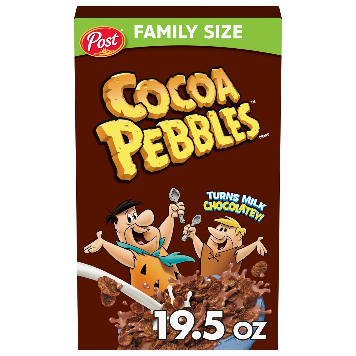 Post Cocoa Pebbles 19.5 oz vista frontal #tamaño_19.5 oz / 553 g