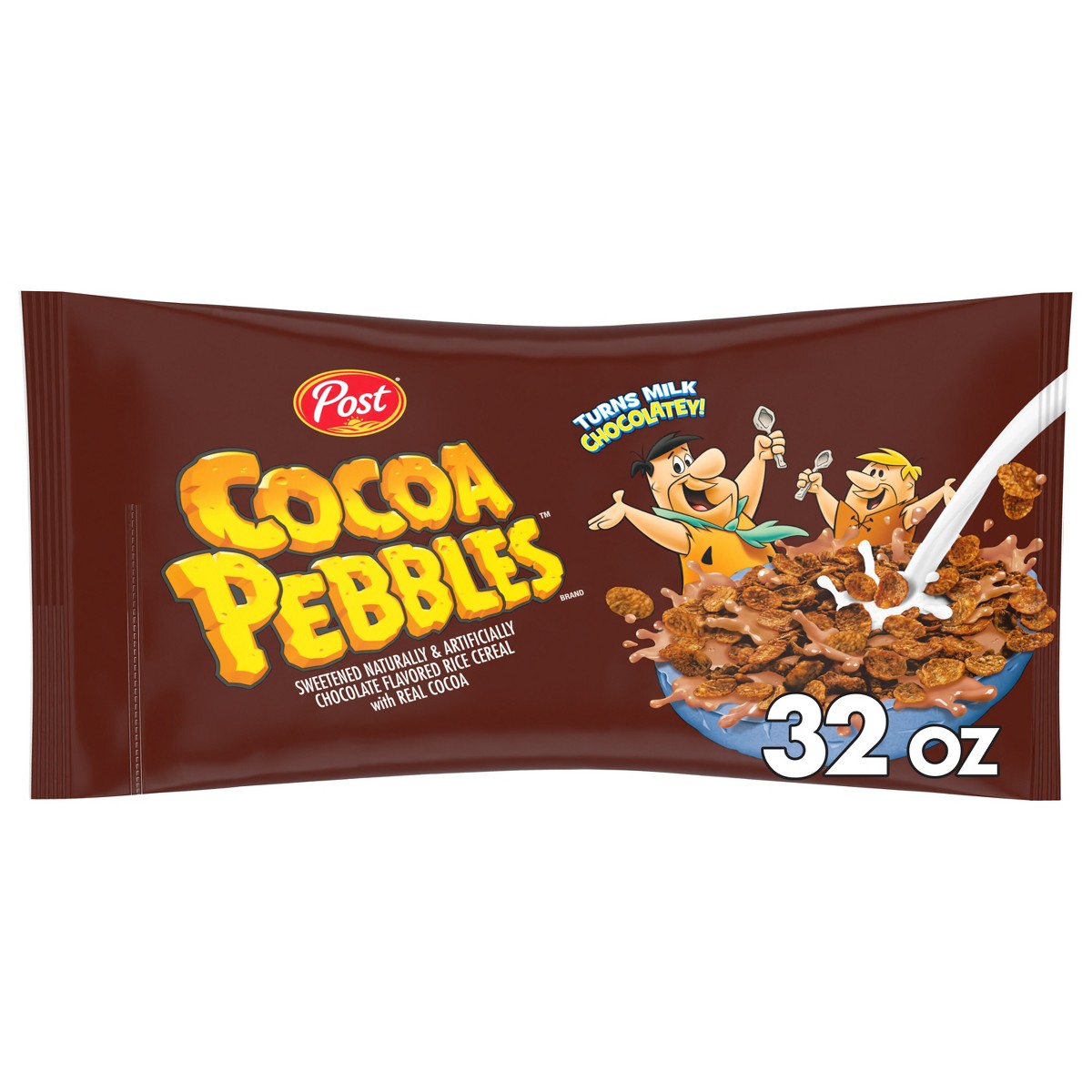 Post Cocoa Pebbles 32 oz bag vista frontal #tamaño_32 oz / 907 g