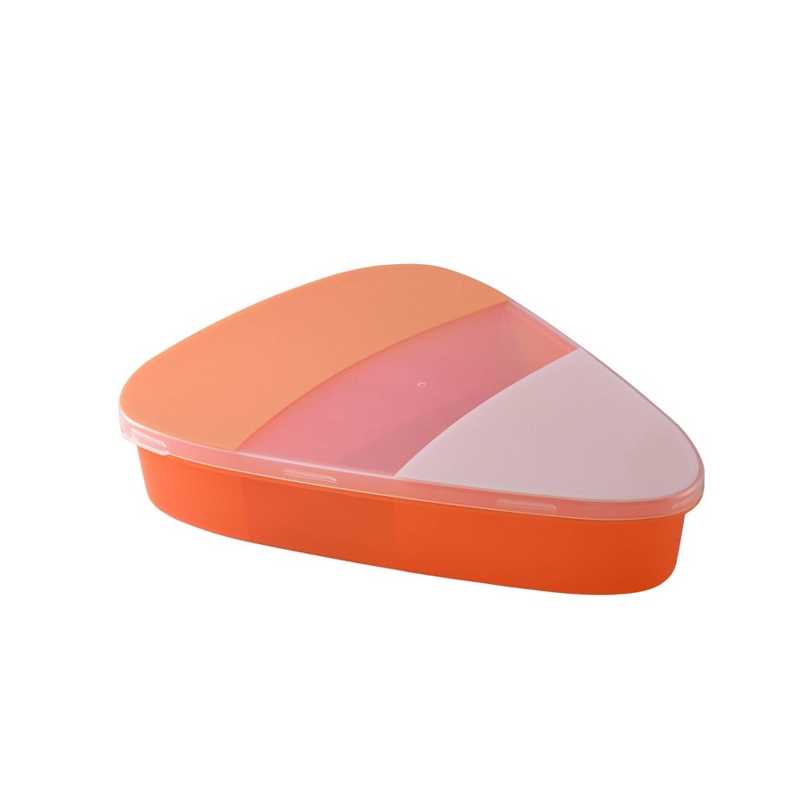 Charola botanera Cook With Color Candy Corn con tapa en diseño tricolor