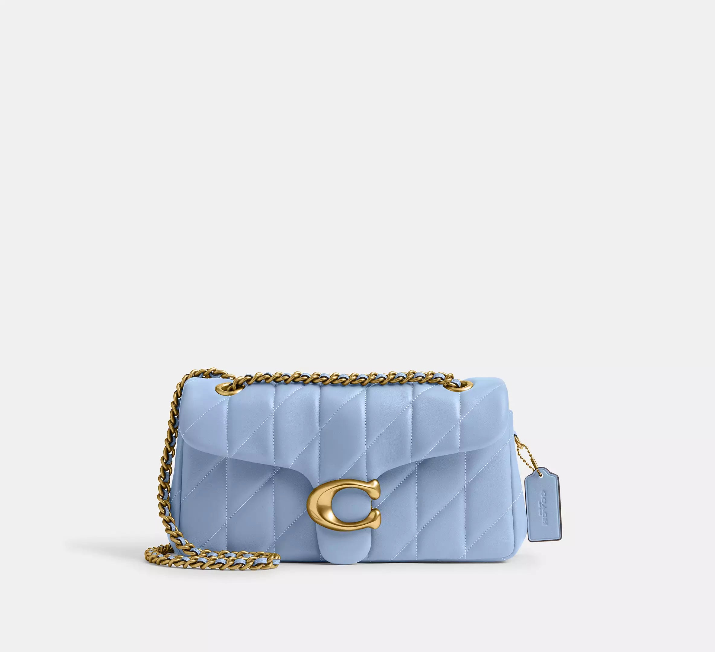 Coach - Quilted Pillow Tabby Bluebell | Bolsa cruzada de piel acolchada elegante
