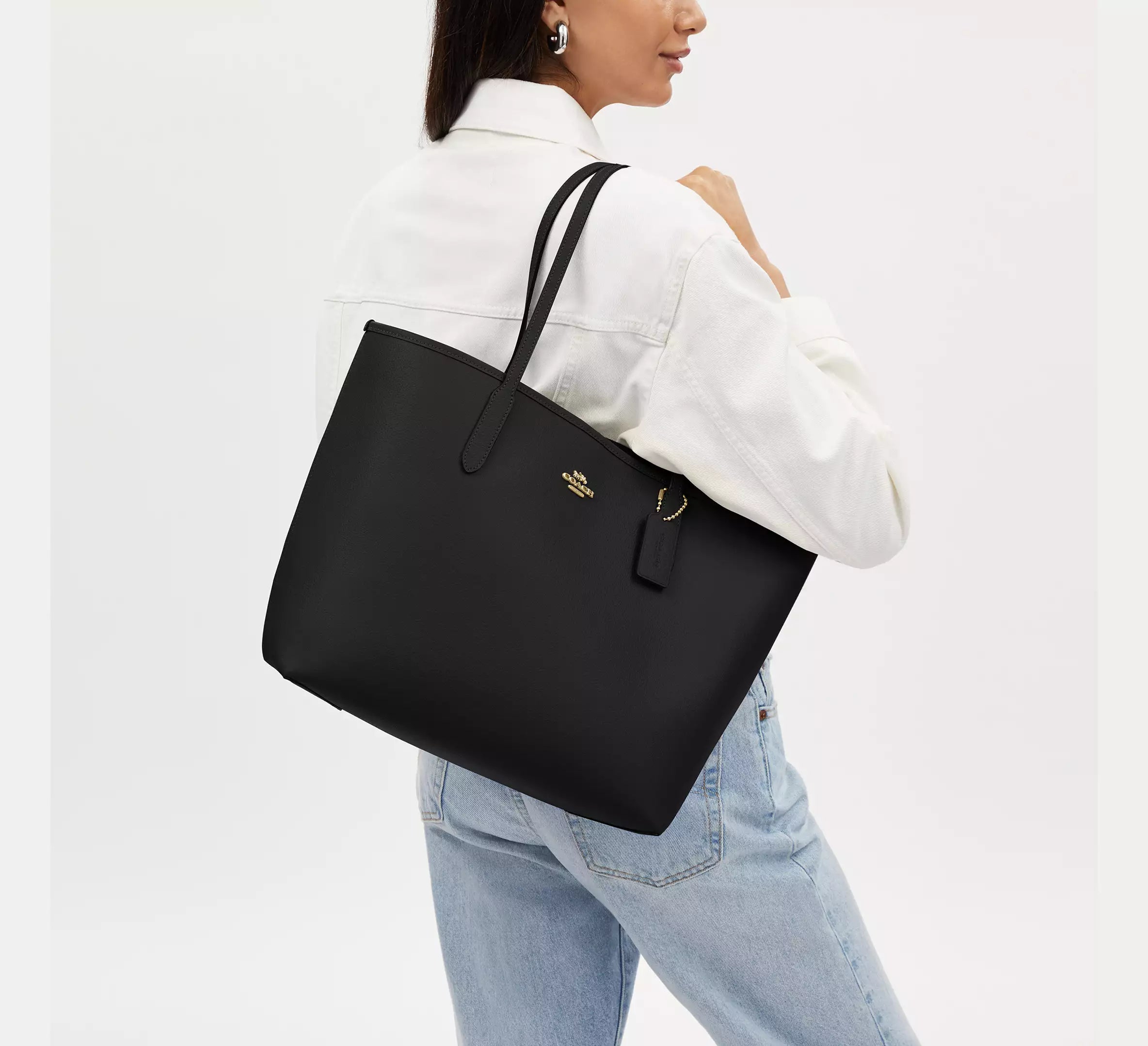 City Tote Bag - Pebbled Leather