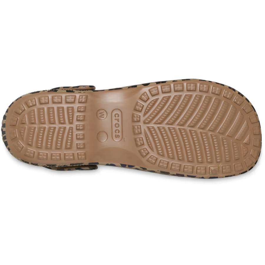 Zapatos tipo flat Crocs para mujer con diseño animal print
