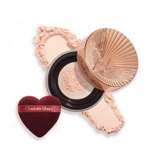 Charlotte Tilbury Airbrush Flawless Blur Loose Setting Powder Brightening Peach packshot #color_CT Brightening Peach