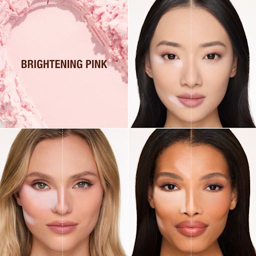 Charlotte Tilbury Airbrush Flawless Blur Loose Setting Powder Brightening Pink guía de tonos #color_CT Brightening Pink
