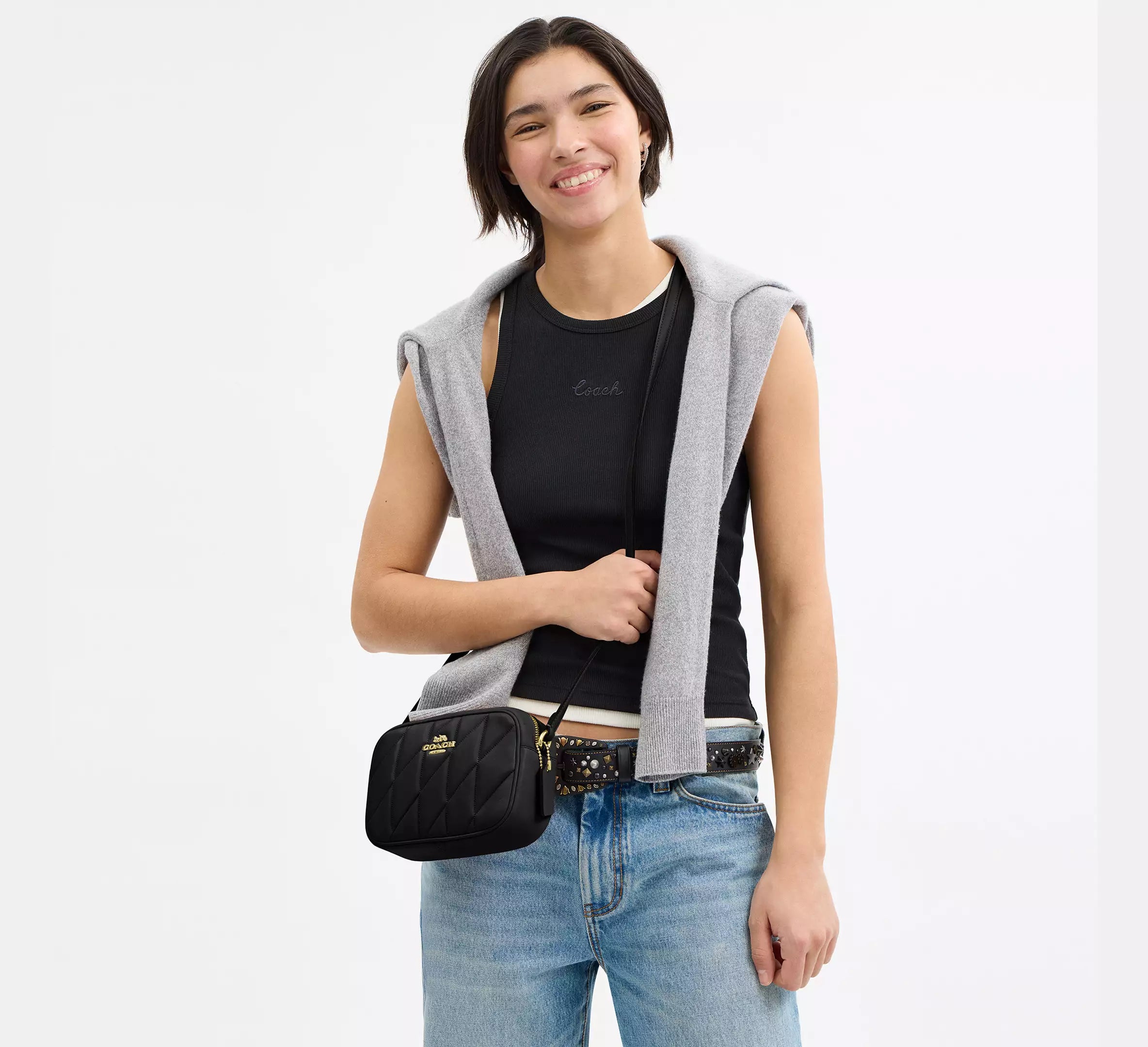 Mini Jamie Camera Bag With Quilting