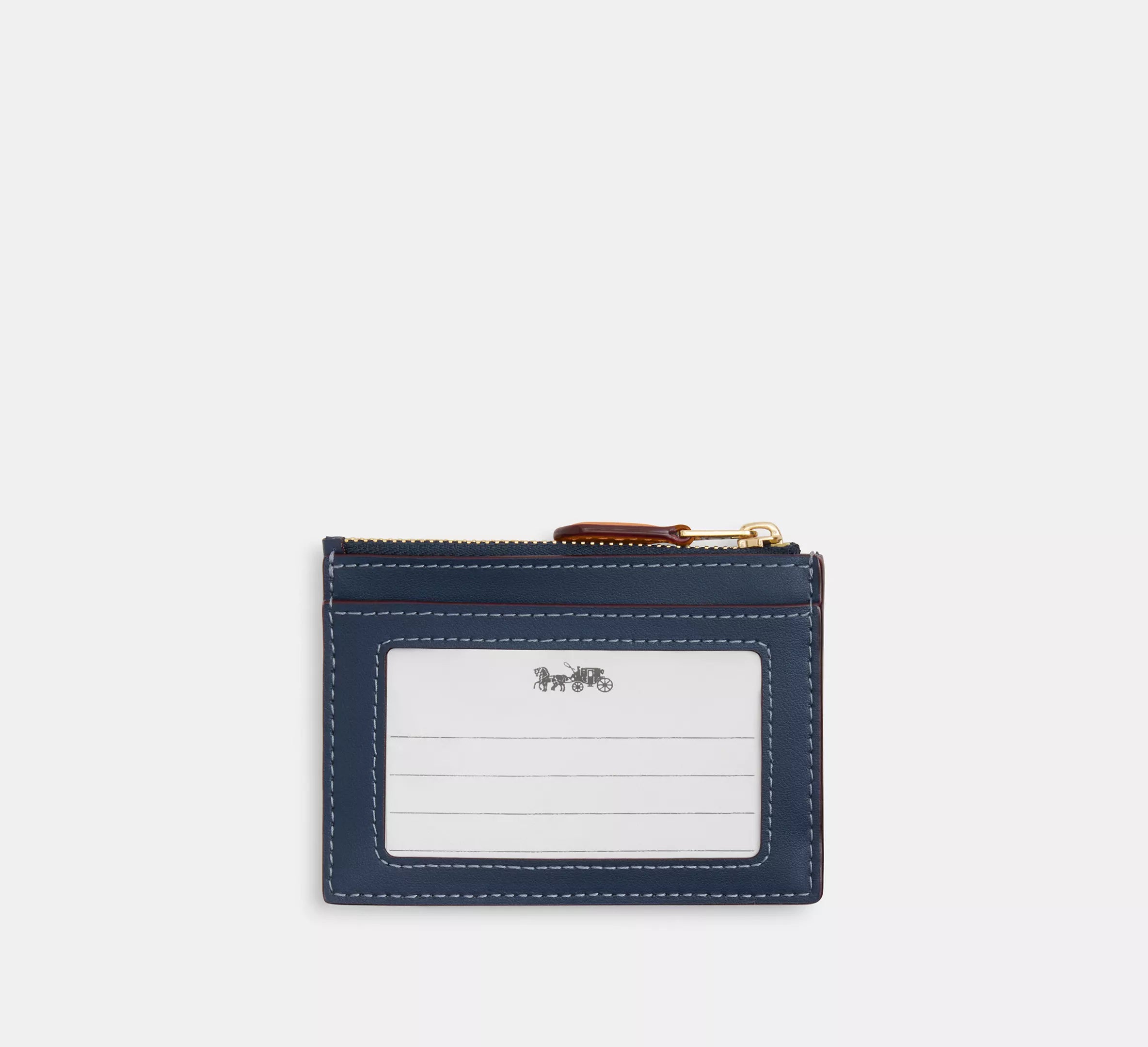 Mini Skinny Id Case In Signature Denim