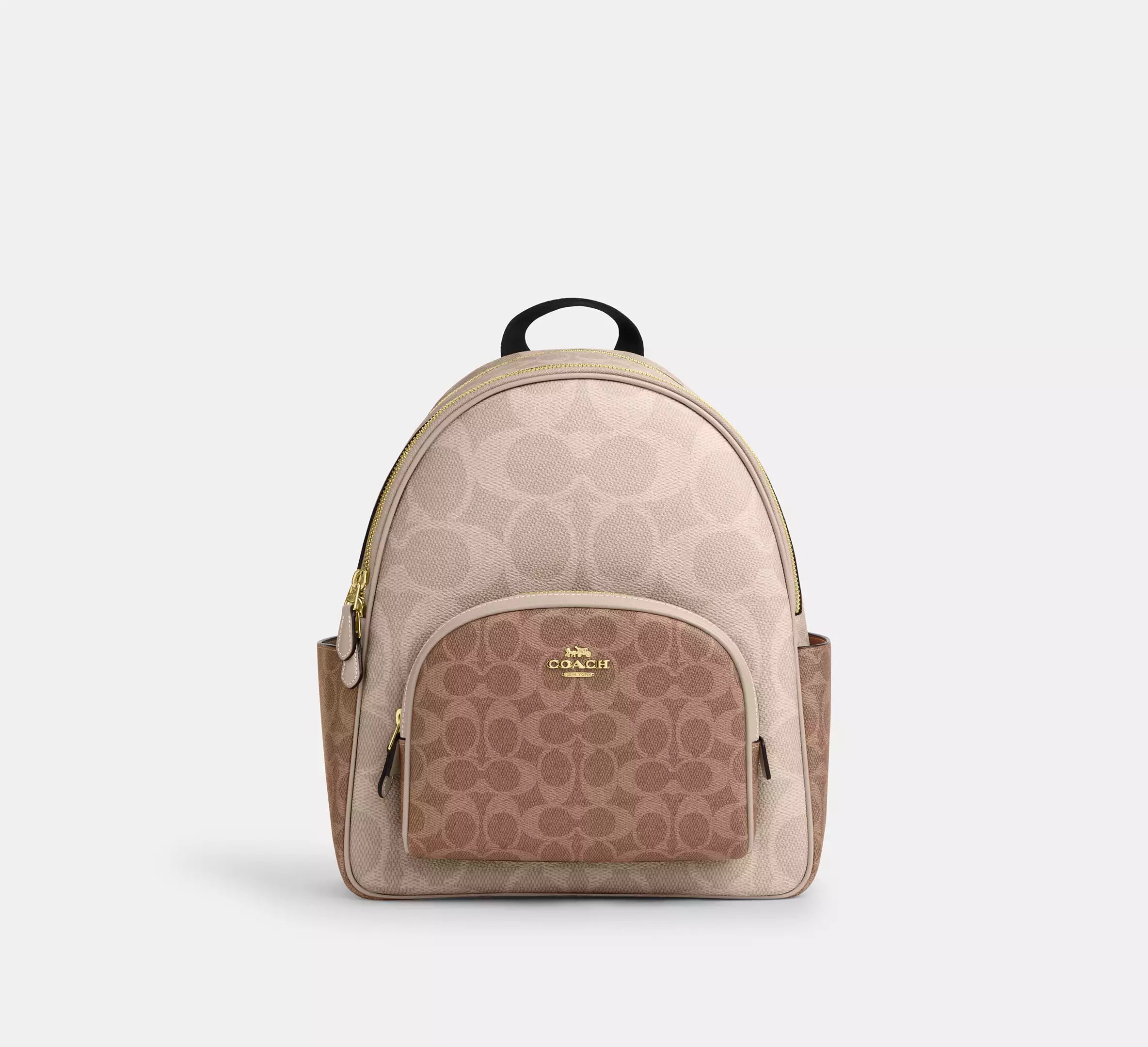 Coach - Court Backpack In Blocked Signature Canvas | Mochila Elegante, Duradera y Funcional