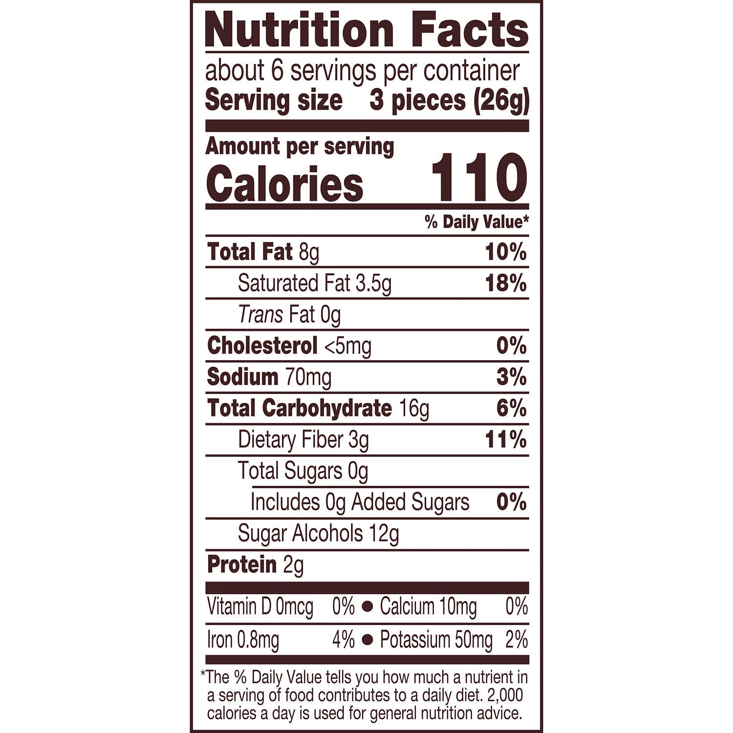 Zero Sugar Chocolate Candy and Peanut Butter Miniature Cups Pouch