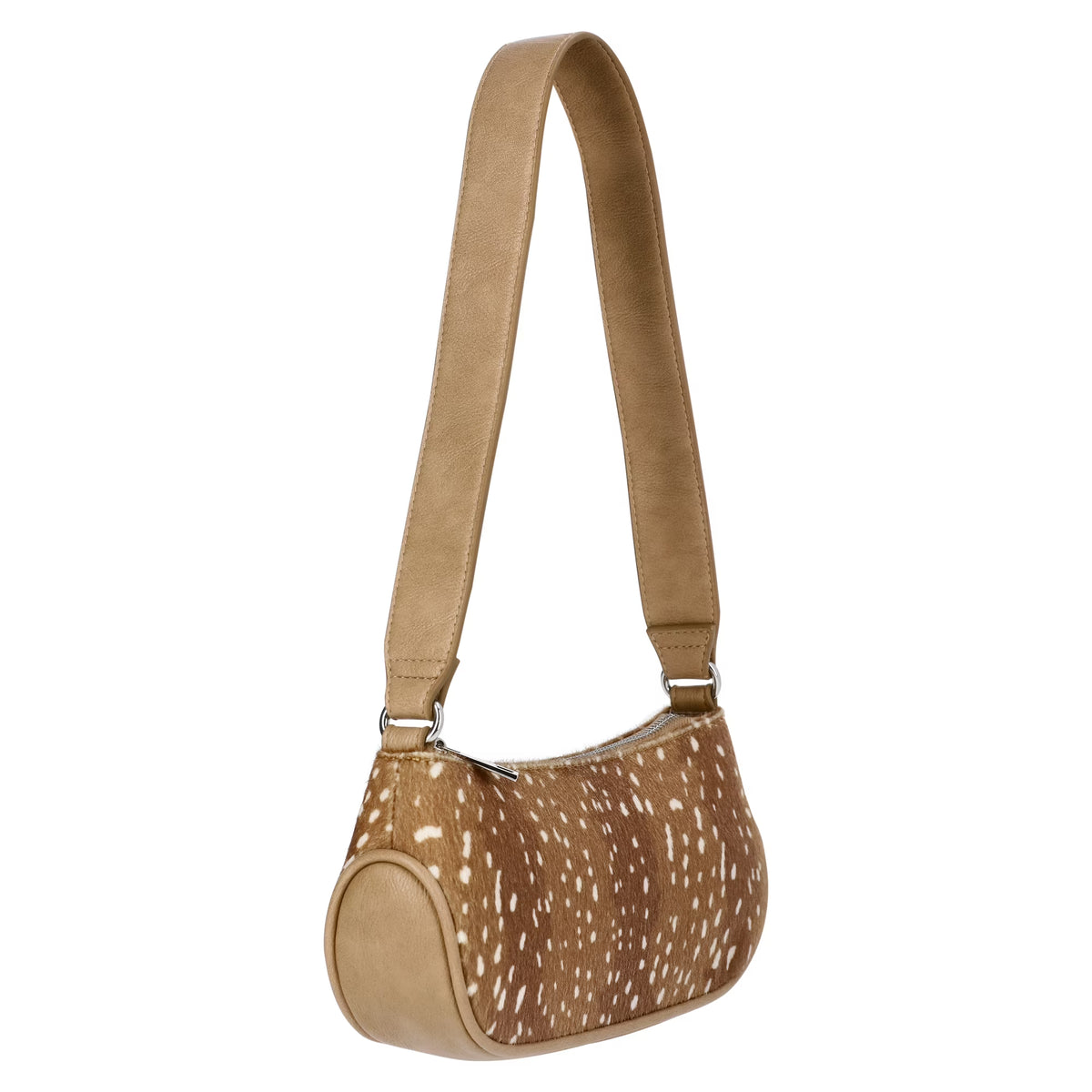 Moto Shoulder Bag No Boundaries color Doe con herrajes plateados #color_NOB Doe