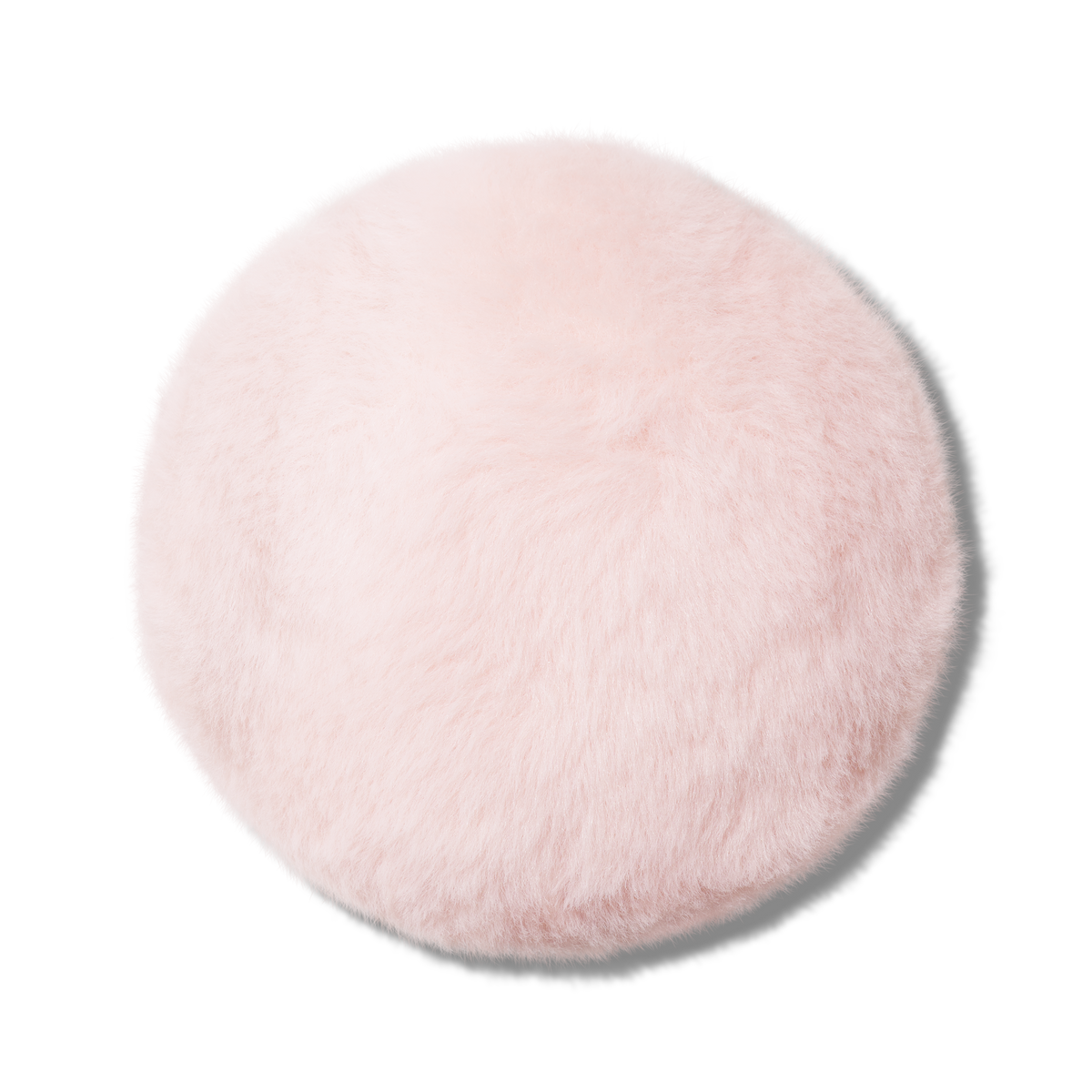 Reverso de la borla de pelo ultrasuave rosa de Halo Glow Glimmer Cloud