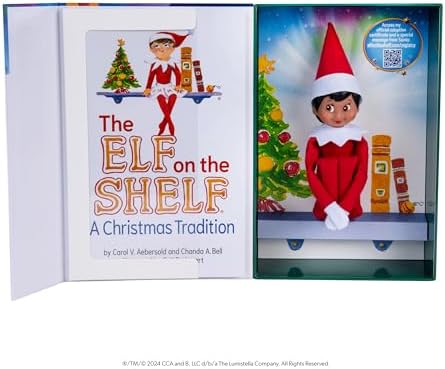 Imagen adicional de The Elf on the Shelf niña - ojos cafés con detalles del set